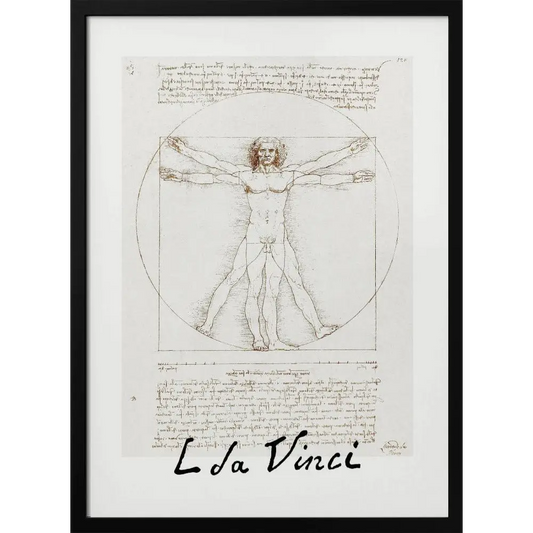 Vitruvian Man Signature By Leonardo Da Vinci Canvasposter - 2981680